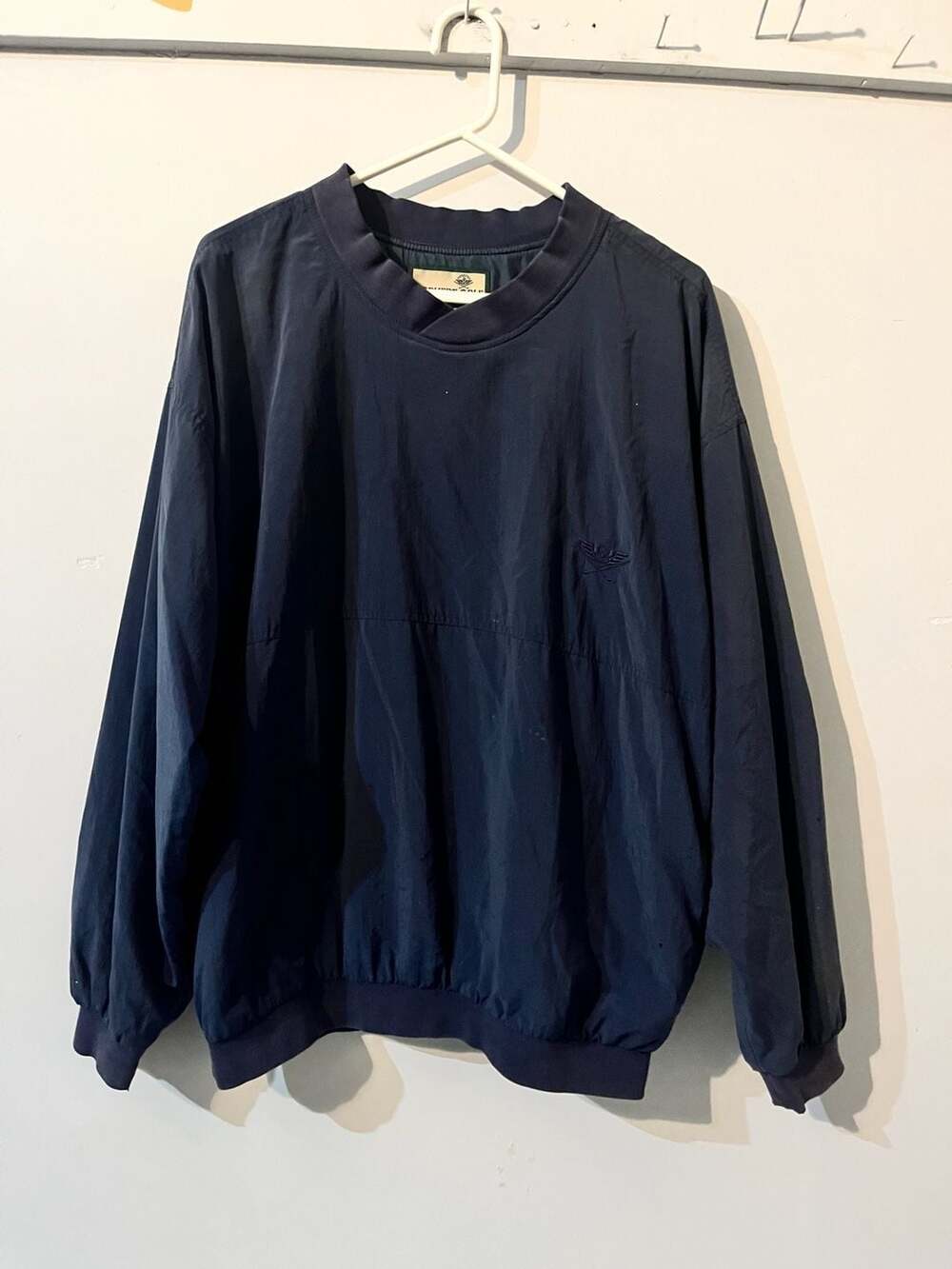 003-0063 Dockers Golf Outerwear Navy Blue Pullover Windbreaker Jacket